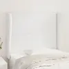 vidaXL Tête de lit avec oreilles Blanc 103x23x118/128 cm Similicuir