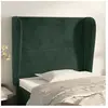 vidaXL Tête de lit avec oreilles Vert foncé 93x23x118/128 cm Velours
