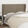 vidaXL Tête de lit avec oreilles Taupe 203x23x118/128 cm Tissu