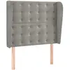 vidaXL Tête de lit avec oreilles Gris clair 83x23x118/128 cm Velours