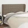 vidaXL Tête de lit avec oreilles Taupe 203x23x118/128 cm Tissu
