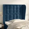 vidaXL Tête de lit avec oreilles Bleu foncé 83x23x118/128 cm Velours