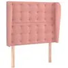 vidaXL Tête de lit avec oreilles Rose 83x23x118/128 cm Velours