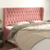 vidaXL Tête de lit avec oreilles Rose 183x23x118/128 cm Velours