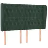 vidaXL Tête de lit avec oreilles Vert foncé 163x23x118/128 cm Velours