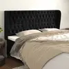 vidaXL Tête de lit avec oreilles Noir 183x23x118/128 cm Velours