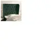 vidaXL Tête de lit avec oreilles Vert foncé 103x23x118/128 cm Velours
