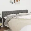 vidaXL Tête de lit avec oreilles Gris foncé 183x16x78/88 cm Tissu