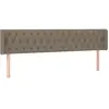 vidaXL Tête de lit avec oreilles Taupe 183x16x78/88 cm Tissu