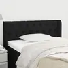vidaXL Tête de lit avec oreilles Noir 103x16x78/88 cm Tissu