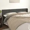 vidaXL Tête de lit avec oreilles Gris foncé 203x16x78/88 cm Velours