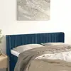 vidaXL Tête de lit avec oreilles Bleu foncé 147x16x78/88 cm Velours