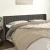 vidaXL Tête de lit avec oreilles Gris foncé 163x16x78/88 cm Velours