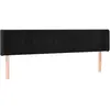 vidaXL Tête de lit avec oreilles Noir 163x16x78/88 cm Velours