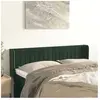 vidaXL Tête de lit avec oreilles Vert foncé 147x16x78/88 cm Velours