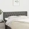 vidaXL Tête de lit avec oreilles Gris foncé 163x16x78/88 cm Tissu