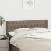 vidaXL Tête de lit avec oreilles Taupe 147x16x78/88 cm Tissu