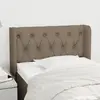 vidaXL Tête de lit avec oreilles Taupe 83x16x78/88 cm Tissu