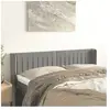 vidaXL Tête de lit avec oreilles Gris clair 147x16x78/88 cm Velours