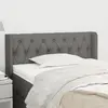 vidaXL Tête de lit avec oreilles Gris foncé 93x16x78/88 cm Tissu