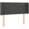 vidaXL Tête de lit avec oreilles Gris foncé 83x16x78/88 cm Velours