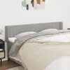 vidaXL Tête de lit avec oreilles Gris clair 203x16x78/88 cm Tissu