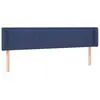 vidaXL Tête de lit avec oreilles Bleu 203x16x78/88 cm Tissu