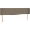 vidaXL Tête de lit avec oreilles Taupe 163x16x78-88 cm Tissu3119016