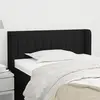 vidaXL Tête de lit avec oreilles Noir 103x16x78/88 cm Tissu