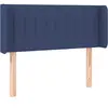 vidaXL Tête de lit avec oreilles Bleu 103x16x78/88 cm Tissu