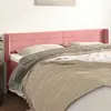 vidaXL Tête de lit avec oreilles Rose 183x16x78/88 cm Velours
