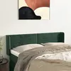 vidaXL Tête de lit avec oreilles Vert foncé 147x16x78/88 cm Velours
