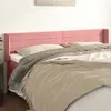 vidaXL Tête de lit avec oreilles Rose 203x16x78/88 cm Velours