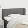 vidaXL Tête de lit avec oreilles Gris foncé 83x16x78/88 cm Tissu