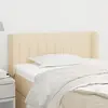 vidaXL Tête de lit avec oreilles Crème 83x16x78/88 cm Tissu