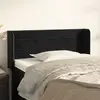 vidaXL Tête de lit avec oreilles Noir 103x16x78/88 cm Velours