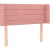 vidaXL Tête de lit avec oreilles Rose 103x16x78/88 cm Velours