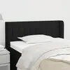 vidaXL Tête de lit avec oreilles Noir 93x16x78/88 cm Tissu