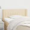 vidaXL Tête de lit avec oreilles Crème 93x16x78/88 cm Tissu