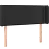 vidaXL Tête de lit avec oreilles Noir 83x16x78/88 cm Similicuir