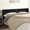 vidaXL Tête de lit avec oreilles Noir 203x16x78/88 cm Velours