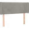 vidaXL Tête de lit avec oreilles Gris clair 103x16x78/88 cm Velours