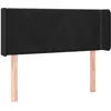 vidaXL Tête de lit avec oreilles Noir 93x16x78/88 cm Velours