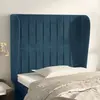 vidaXL Tête de lit avec oreilles Bleu foncé 83x23x118/128 cm Velours