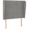 vidaXL Tête de lit avec oreilles Gris clair 93x23x118/128 cm Velours