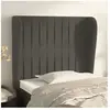 vidaXL Tête de lit avec oreilles Gris foncé 93x23x118/128 cm Velours