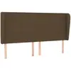 vidaXL Tête de lit avec oreilles Marron foncé 163x23x118/128 cm Tissu