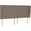 vidaXL Tête de lit avec oreilles Taupe 163x23x118/128 cm Tissu