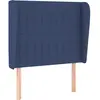 vidaXL Tête de lit avec oreilles Bleu 83x23x118/128 cm Tissu