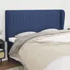 vidaXL Tête de lit avec oreilles Bleu 183x23x118/128 cm Tissu